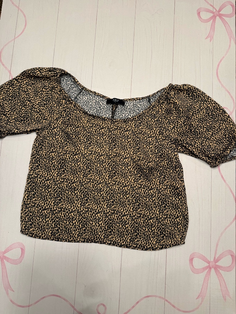 Able Puff Sleeve Blouse Size L